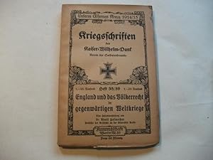 Imagen del vendedor de England und das Vlkerecht im gegenwrtigen Weltkriege. a la venta por Ottmar Mller