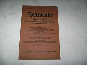 Imagen del vendedor de Zeitwende. Monatschrift. a la venta por Ottmar Mller