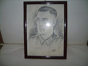 Bild des Verkufers fr Soldat in Unifrom. Bleistiftzeichnung. zum Verkauf von Ottmar Mller