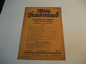 Bild des Verkufers fr Mein Frankenland. Zeitschrift fr Schrifttum. Kunst und Heimatkunde. zum Verkauf von Ottmar Mller