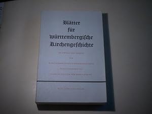 Imagen del vendedor de Bltter fr wrttembergische Kirchengeschichte. a la venta por Ottmar Mller