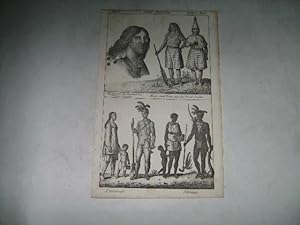 Imagen del vendedor de Physiognomie der Bewohner von Nordwest-Amerika. Mann und Frau von der Insel Nootka. Nipissongs. Ottowaer. a la venta por Ottmar Mller