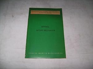 Bild des Verkufers fr Hebbel. Agnes Bernauer. zum Verkauf von Ottmar Mller