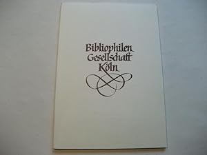 Bild des Verkufers fr Erstes Klner Bibliophilen Bulletin.Teestundenfolge 2007-2008. zum Verkauf von Ottmar Mller