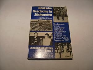 Bild des Verkufers fr Deutsche Geschichte in Stichworten. zum Verkauf von Ottmar Mller