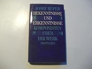 Bild des Verkufers fr Bekenntnisse und Erkenntnisse. Komponisten ber ihr Werk. zum Verkauf von Ottmar Mller