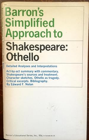 Seller image for Barron's simplified approach to Shakespeare's Othello, for sale by Epilonian Books