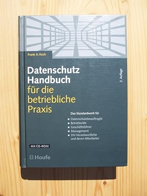 Bild des Verkufers fr Datenschutz-Handbuch fr die betriebliche Praxis, mit CD-ROM [2. Auflage] zum Verkauf von Versandantiquariat Manuel Weiner