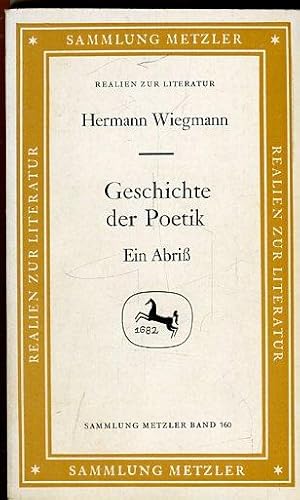 Bild des Verkufers fr Geschichte der Poetik. Ein Abri. Realien zur Literatur. zum Verkauf von Antiquariat am Flughafen