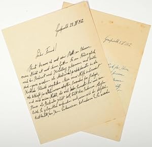 ALSs - 2 eigenhändige Briefe mit Unterschrift.