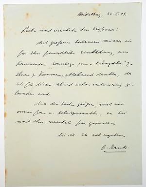 ALS - Eigenhändiger Brief mit Unterschrift.