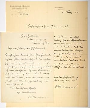 Bild des Verkufers fr ALSs - 2 eigenhndige Briefe mit Unterschrift. zum Verkauf von Antiq. F.-D. Shn - Medicusbooks.Com