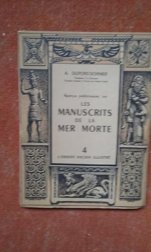 Imagen del vendedor de Aperus prliminaires sur les Manuscrits de la Mer Morte a la venta por Librairie de la Garenne