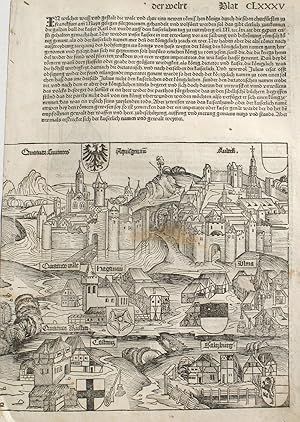 Salzburg, Austria in the Liber chronicarum- Nuremberg Chronicle, an individual page from from 149...