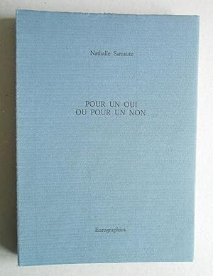 Imagen del vendedor de Pour un oui ou pour un non. a la venta por Versandantiquariat Ruland & Raetzer