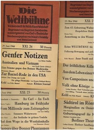 Die Weltbühne. Wochenschrift für Politik, Kunst, Wissenschaft. Begründet v. Siegfried Jacobsohn, ...