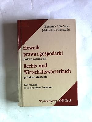 Imagen del vendedor de Slownik prawa i gospodarki: Polsko- niemiecki. Rechts- und Wirtschaftswrterbuch: Polnisch-deutsch. Band 1. a la venta por Antiquariat Bookfarm