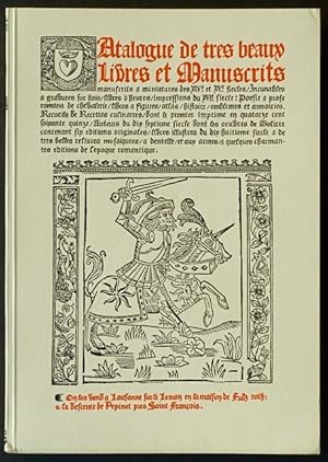 Catalogue No. 9 : Catalogue de très beaux livres: Manuscrits à Miniatures, Incunables, Livres du ...