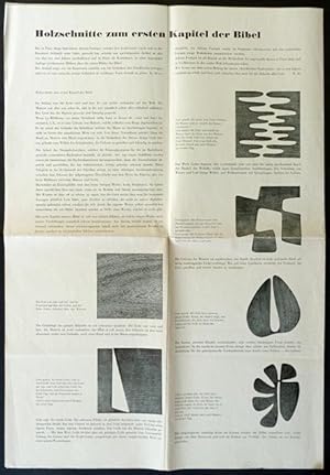 Bild des Verkufers fr Holzschnitte zum ersten Kapitel der Bibel. zum Verkauf von Franz Khne Antiquariat und Kunsthandel