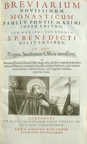 Breviarium Novissimum Monasticum : Pauli V. Pontif. Maximi Iussu Editum, Pro Omnibus Sub Regula S...