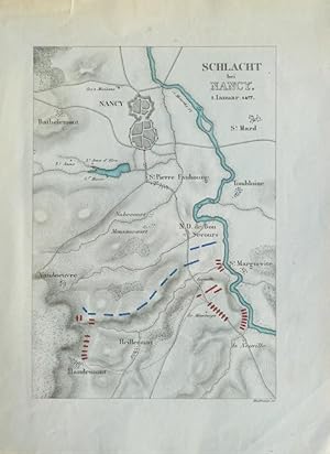 Imagen del vendedor de [Der burgundische Krieg: VII. 'Schlacht bey Nancy am 5. Januar 1477 : Ende des Burgundischen Kriegs' (Burgunderkriege)]. a la venta por Franz Khne Antiquariat und Kunsthandel