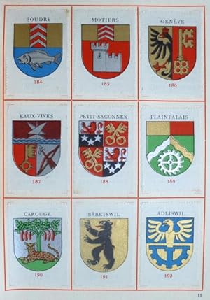 Imagen del vendedor de Die Wappen der Schweiz: Sammelbuch fr Kaffee Hag Wappenmarken : Wappen der Kantone, Bezirke und Gemeinden. [Neue Serie] / Armorial de la Suisse: Album de timbres hraldiques du Caf Hag : Armoiries de Cantons, de Districts et de Communes. [Nouvelle srie]. a la venta por Franz Khne Antiquariat und Kunsthandel