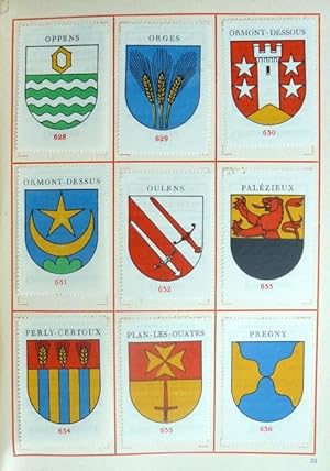 Imagen del vendedor de Die Wappen der Schweiz: Sammelbuch fr Kaffee Hag Wappenmarken : Wappen der Kantone, Bezirke und Gemeinden. [Neue Serie] / Armorial de la Suisse: Album de timbres hraldiques du Caf Hag : Armoiries de Cantons, de Districts et de Communes. [Nouvelle srie]. Zehntes Heft - 10me fascicule. a la venta por Franz Khne Antiquariat und Kunsthandel