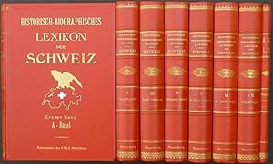 Bild des Verkufers fr Historisch-biographisches Lexikon der Schweiz. Mit vielen Karten, Bildnissen und Wiedergaben alter Dokumente in und ausser dem Text. Deutsche Ausgabe besorgt von H. [Hans] Tribolet. zum Verkauf von Franz Khne Antiquariat und Kunsthandel