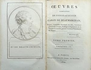 Bild des Verkufers fr Oeuvres compltes de Pierre-Augustin Caron de Beaumarchais, Ecuyer, Conseiller-Secrtaire du Roi, Lieutenant gnral des Chasses, Bailliage et Capitainerie de la Varenne du Louvre, grande Vnrie et Fauconnerie de France. zum Verkauf von Franz Khne Antiquariat und Kunsthandel