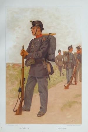 Bild des Verkäufers für L'Armée Suisse / Die Schweizerische Armee, 1894, [Tafel 9] : Füsilier [Infanterist] / Fusilier. zum Verkauf von Franz Kühne Antiquariat und Kunsthandel