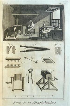 Imagen del vendedor de [Extrait de: Encyclopdie ou dictionnaire raisonn des sciences, des arts et des mtiers] : Fonte de la Drage [en, resp.] et du Plomb  Giboyer. a la venta por Franz Khne Antiquariat und Kunsthandel