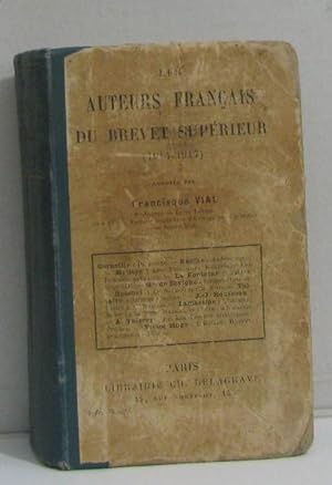 Bild des Verkufers fr Les auteurs franais du brevet suprieur (1914-1917) zum Verkauf von crealivres