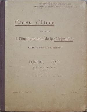 Imagen del vendedor de Cartes d'tudes pour servir  l'enseignement de la gographie : EUROPE - ASIE a la venta por Bouquinerie L'Ivre Livre