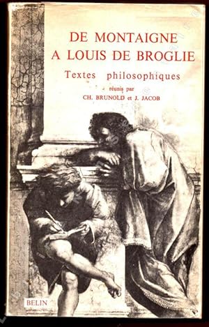 Seller image for De Montaigne  Louis De Broglie Textes Philosophiques for sale by ARTLINK