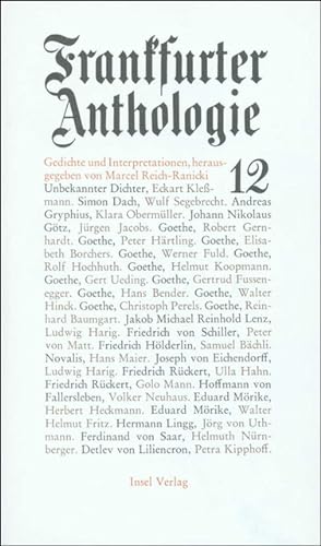 Frankfurter Anthologie. Gedichte und Interpretationen: Zwölfter Band