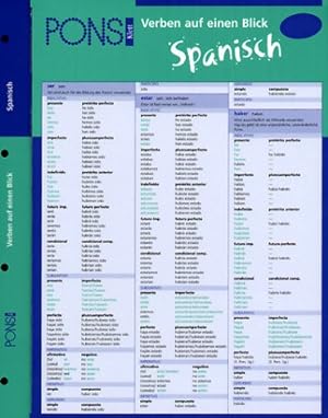 PONS Verben auf einen Blick Spanisch: kompakte Übersicht, Verbformen und Konjugationen nachschlagen