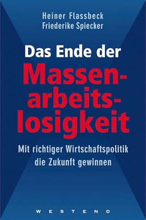 Seller image for Das Ende der Massenarbeitslosigkeit. Mit richtiger Wirtschaftspolitik die Zukunft gewinnen for sale by Antiquariat Armebooks