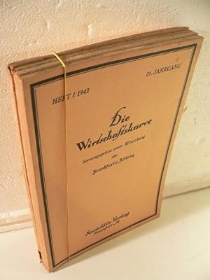 Die Wirtschaftskurve, herausgegeben unter Mitwirkung der "Frankfurter Zeitung". Kpl. 21. Jahrgang...