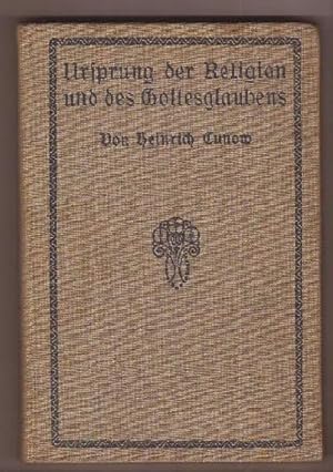 Imagen del vendedor de Ursprung der Religion und des Gottesglaubens. a la venta por Kunze, Gernot, Versandantiquariat