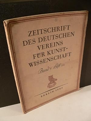 Bild des Verkufers fr Zeitschrift des Vereins fr Kunstwissenschaft, Einzelheft (Doppelheft) 1/2 vom 9. Jahrgang 1942. zum Verkauf von Kunze, Gernot, Versandantiquariat