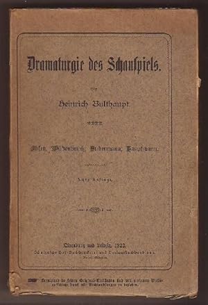 Immagine del venditore per Dramaturgie des Schauspiels. Band 4: Ibsen, Wildenbruch, Sudermann, Hauptmann. venduto da Kunze, Gernot, Versandantiquariat