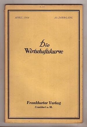 Die Wirtschaftskurve, herausgegeben unter Mitwirkung der "Frankfurter Zeitung". Ungebundene Einze...