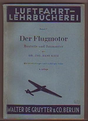 Bild des Verkufers fr Der Flugmotor - Bauteile und Baumuster. Mit 228 Abbildungen und 6 einfarbigen Tafeln. zum Verkauf von Kunze, Gernot, Versandantiquariat