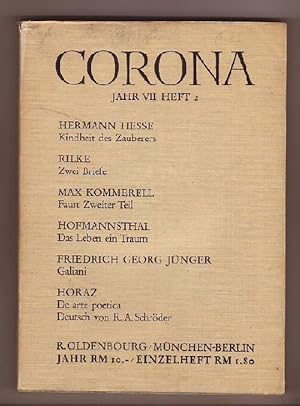 Corona - Zweimonatsschrift, 7. Jahrgang, Heft 2 [Einzelheft].