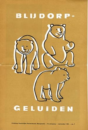 Seller image for Blijdorp-Geluiden 9e jg, sep, no.9 for sale by Schueling Buchkurier