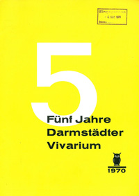 Seller image for 5 Jahre Darmstdter Vivarium for sale by Schueling Buchkurier