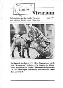 Seller image for Vivarium Dez. 1994 for sale by Schueling Buchkurier