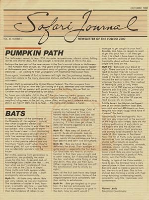 Bild des Verkufers fr Safari Journal Vol. 40 Nr. 4 October 1988 (Inlett von SAFARI) zum Verkauf von Schueling Buchkurier
