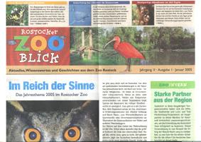 Bild des Verkufers fr Rostocker Zoo Blick Ausgabe 1, Januar 2005 (Jg. II) zum Verkauf von Schueling Buchkurier