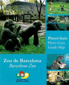 Bild des Verkufers fr Guide Map Barcelona Zoo (Gorilla Jungtiere und 4 kleine Fotos) zum Verkauf von Schueling Buchkurier